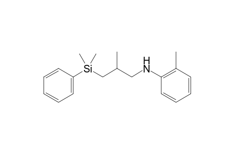 N-(2-Methyl-3-(dimethyl(phenyl)silyl)propyl)-2-methylaniline