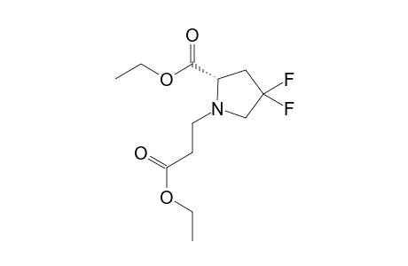 Ethyl (2S)-N-(3-ethoxy-3-oxopropyl)-4,4-difluoroprolinate