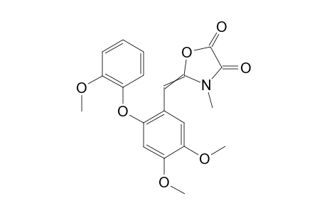 2-[[4,5-dimethoxy-2-(2-methoxyphenoxy)phenyl]methylene]-3-methyl-oxazolidine-4,5-dione