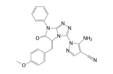 5-Amino-1-(5-(4-methoxybenzylidene)-6-oxo-7-phenyl-6,7-dihydro-5H-imidazo[2,1-c][1,2,4]triazol-3-yl)-1H-pyrazole-4-carbonitrile