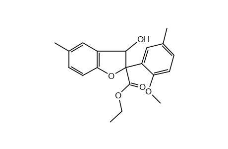 2,3-dihydro-3-hydroxy-2-(6-methoxy-m-tolyl)-5-methyl-2-benxofurancarboxylic acid, ethyl ester