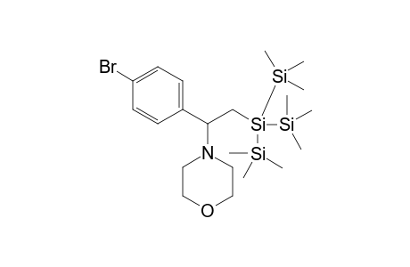 4-(1-(4-bromophenyl)-2-(1,1,1,3,3,3-hexamethyl-2-(trimethylsilyl)trisilan-2-yl)ethyl)morpholine