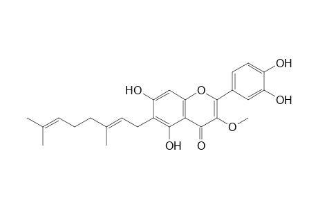 5,7,3',4'-TETRAHYDROXY-3-METHOXY-6-GERANYLFLAVONE