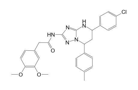 N-[5-(4-chlorophenyl)-7-(4-methylphenyl)-4,5,6,7-tetrahydro[1,2,4]triazolo[1,5-a]pyrimidin-2-yl]-2-(3,4-dimethoxyphenyl)acetamide