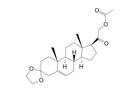 21-Hydroxypregn-5-ene-3,20-dione, cyclic 3-(ethylene acetal), acetate