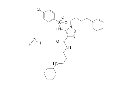 5-(4-Chlorophenylsulfonylamino)-1-(4-phenylbutyl)-1H-imidazole-N-(3-cyclohexylamino-propyl)-4-carboxamide semihydrate