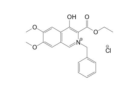 2-benzyl-6,7-dimethoxy-3-(ethoxycarbonyl)-4-hydroxyisoquinolinium chloride