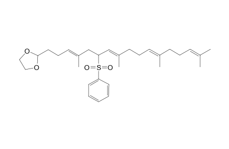 1-(Ethylenedioxy)-6-(benzenesulfonyl)-4,9,13,17-tetramethyl-4(E),8(E),12(E),16-octadecatetraene