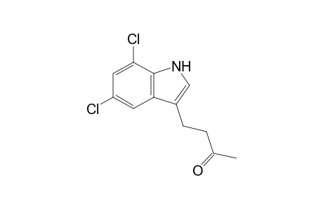 4-(5,7-dichloro-1H-indol-3-yl)-2-butanone