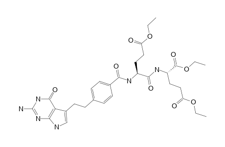 #(S,S)-21;(2S)-2-[[(2S)-2-[[4-[2-(2-AMINO-4-OXO-4,7-DIHYDRO-1H-PYRROLO-[2,3-D]-PYRIMIDIN-5-YL)-ETHYL]-BENZOYL]-AMINO]-4-(ETHOXYCARBONYL)-BUTANOYL]-AMINO]-P