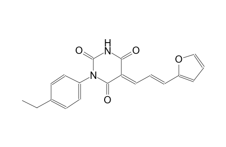 (5E)-1-(4-ethylphenyl)-5-[(2E)-3-(2-furyl)-2-propenylidene]-2,4,6(1H,3H,5H)-pyrimidinetrione