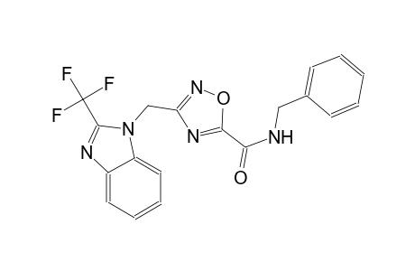 N-benzyl-3-{[2-(trifluoromethyl)-1H-benzimidazol-1-yl]methyl}-1,2,4-oxadiazole-5-carboxamide