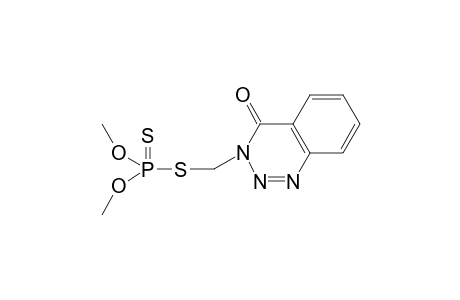 phosphorodithioic acid, O,O-dimethyl ester, S-ester with S-(mercaptomethyl)-1,2,3-benzotriazin-4(3H)-one