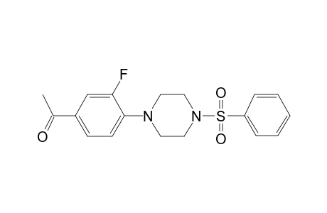 1-(3-Fluoro-4-[4-(phenylsulfonyl)-1-piperazinyl]phenyl)ethanone