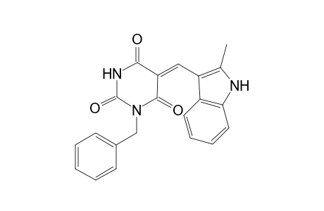 (5Z)-1-benzyl-5-[(2-methyl-1H-indol-3-yl)methylene]-2,4,6(1H,3H,5H)-pyrimidinetrione