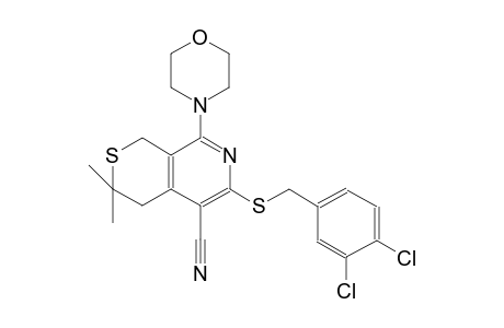 6-[(3,4-dichlorobenzyl)sulfanyl]-3,3-dimethyl-8-(4-morpholinyl)-3,4-dihydro-1H-thiino[3,4-c]pyridine-5-carbonitrile