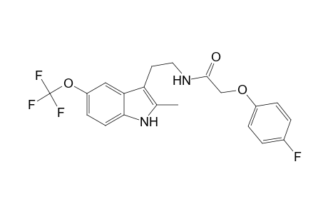 2-(4-fluoranylphenoxy)-N-[2-[2-methyl-5-(trifluoromethyloxy)-1H-indol-3-yl]ethyl]ethanamide