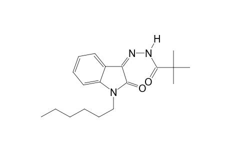 1-hexyl-2,2-dimethyl-N'-[(3Z)-2-oxo-1,2-dihydro-3H-indol-3-ylidene]propanehydrazide