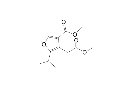 4-(2-Methoxy-2-oxoethyl)-5-propan-2-yl-3-furancarboxylic acid methyl ester
