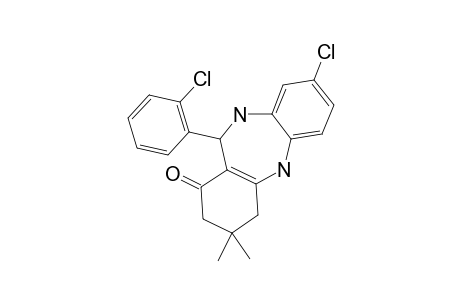 11-[(ORTHO-CHLORO)-PHENYL]-8-CHLORO-3,3-DIMETHYL-2,3,4,5,10,11-HEXAHYDRO-1H-DIBENZO-[B,E]-[1,4]-DIAZEPIN-1-ONE