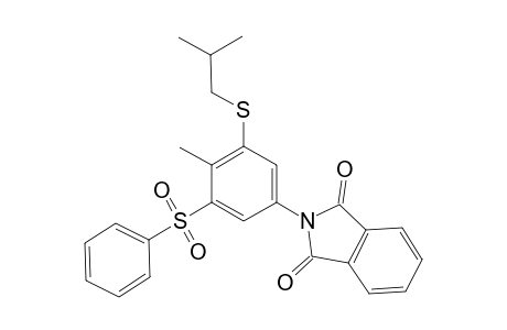1H-isoindole-1,3(2H)-dione, 2-[4-methyl-3-[(2-methylpropyl)thio]-5-(phenylsulfonyl)phenyl]-