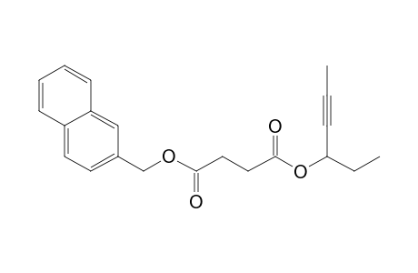 Succinic acid, hex-4-yn-3-yl 2-naphthylmethyl ester