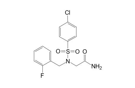 2-[(4-chlorophenyl)sulfonyl-[(2-fluorophenyl)methyl]amino]acetamide