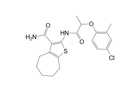 2-{[2-(4-chloro-2-methylphenoxy)propanoyl]amino}-5,6,7,8-tetrahydro-4H-cyclohepta[b]thiophene-3-carboxamide