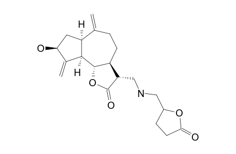 #2;SCORZOAUSTRIACIN;1-ALPHA-H,5-ALPHA-H,6-BETA-H,7-ALPHA-H,11-BETA-H-3-BETA-HYDROXY-11-ALPHA-[(TETRAHYDRO-5-OXO-FURAN-2-YL)-METHYLAMINO)]-METHYLGUAIA-4(15),10