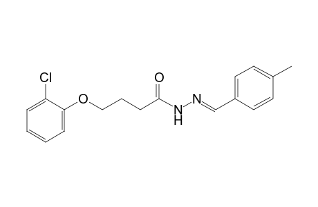 4-(o-chlorophenoxy)butyric acid, (p-methylbenzylidene)hydrazide