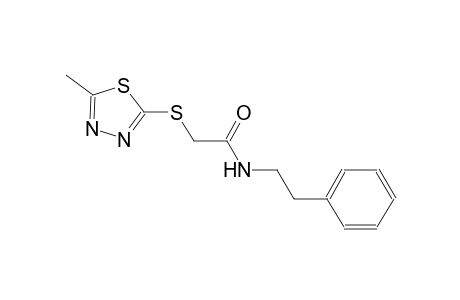 2-[(5-methyl-1,3,4-thiadiazol-2-yl)sulfanyl]-N-(2-phenylethyl)acetamide