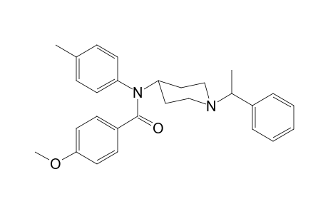 4-methoxy-N-4-methylphenyl-N-[1-(1-phenylethyl)piperidin-4-yl]benzamide