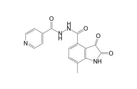 1-[(2,3-dioxo-7-methyl-4-indolinyl)carbonyl]-2-isonicotinoylhydrazine