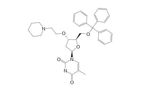 3'-O-(2-PIPERIDINOETHYL)-5'-O-TRITYLTHYMIDINE