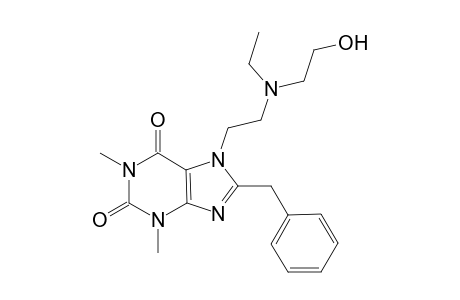 7-[2-[ethyl(2-hydroxyethyl)amino]ethyl]-1,3-dimethyl-8-(phenylmethyl)purine-2,6-dione