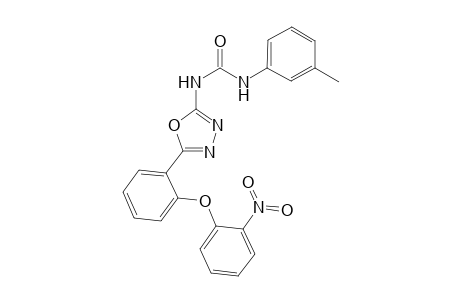 1-(3-Methylphenyl)-3-[5-[2-(2-nitrophenoxy)phenyl]-1,3,4-oxadiazol-2-yl]urea