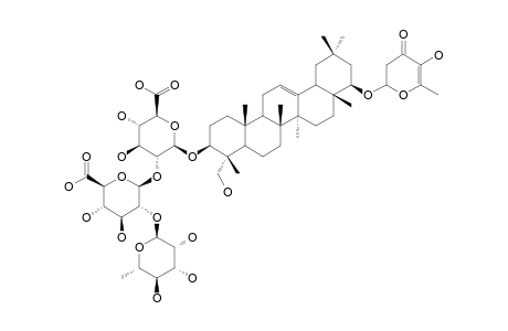 AZIII;3-O-[ALPHA-L-RHAMNOPYRANOSYL-(1->2)-BETA-D-GLUCURONOPYRANOSYL-(1->2)-BETA-D-GLUCURONOPYRANOSYL-(1->)]-22-O-[2,3-DIHYDRO-2,5-DIHYDROXY-6-METHY