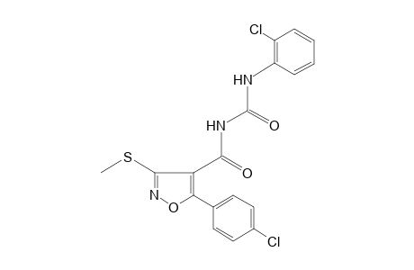 1-(o-chlorophenyl)-3-{[5-(p-chlorophenyl)-3-(methylthio)-4-isoxazolyl]carbonyl}urea
