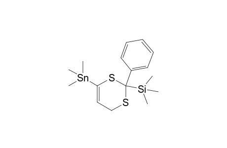 4-Phenyl-4-(trimethylsilyl)-2-(trimethylstannyl)-3,5-dithiacyclohex-1-ene