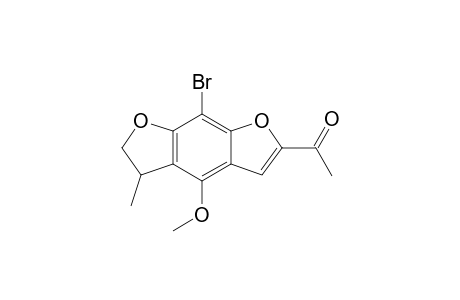 Ethanone, 1-(8-bromo-5,6-dihydro-4-methoxy-5-methylbenzo[1,2-b:5,4-b']difuran-3 -yl)-