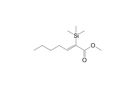 Methyl (Z)-2-(trimethylsilyl)-2-heptenoate