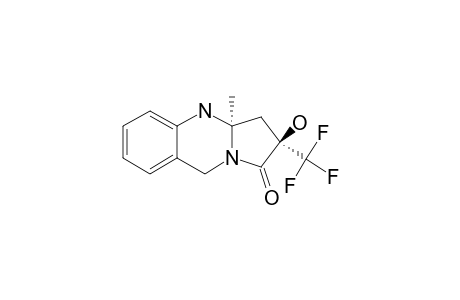 (2R*,3AR*)-2-HYDROXY-3A-METHYL-2-(TRIFLUOROMETHYL)-3,3A,4,9-TETRAHYDROPYRROLO-[2,1-B]-QUINAZOLIN-1(2H)-ONE