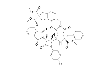 (+-)-5-{endo-4-Benzyl-4-methoxycarbonyl-6(S,R)-[cis-1-(4-methoxyphenyl)-3-phthalimidyl-4-oxoazetidin-2(S,R)-yl]-1,3-dioxohexahydropyrrolo[3,4-c]pyrrol-2-yl]methyl}indane-2,2-dicarboxylic acid dimethyl ester