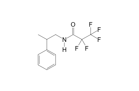 .beta.-Methylphenethylamine, N-pentafluoropropionyl-