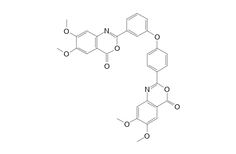 4H-3,1-benzoxazin-4-one, 2-[3-[4-(6,7-dimethoxy-4-oxo-4H-3,1-benzoxazin-2-yl)phenoxy]phenyl]-6,7-dimethoxy-