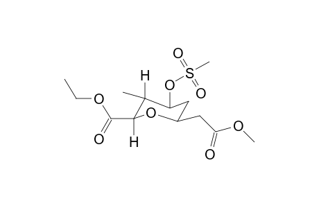 Ethyl { tetrahydro-6-(2'-methoxy-2'-oxoethyl)-3-methyl-4-[(methylsulfonyl)oxy]-2H-pyran-2-carboxylate