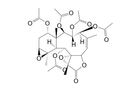 EXCAVATOLIDE-R;(1R*,2R*,3R*,4S*,5Z,7S*,8S*,9S*,10S*,11R*,12S*,14S*,17S*)-2,3,4,9,14-PENTAACETOXY-8,17:11,12-BISEPOXYBRIAR-5-EN-18-ONE