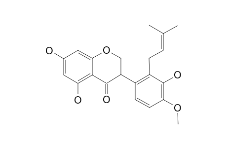 ARIZONICANOL-D;2'-GAMMA,GAMMA-DIMETHYLALLYL-5,7,3'-TRIHYDROXY-4'-METHOXYISOFLAVANONE