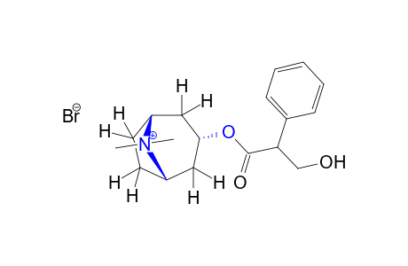 3alpha-hydroxy-8-methyl-1alphaH,5alphaH-tropanium bromide, (+,-)-tropate (ester)
