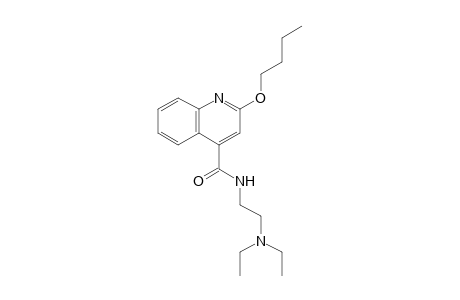 4-Quinolinecarboxamide, 2-butoxy-N-(2-(diethylamino)ethyl)-